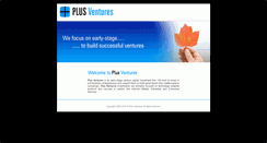 Desktop Screenshot of plusventures.com